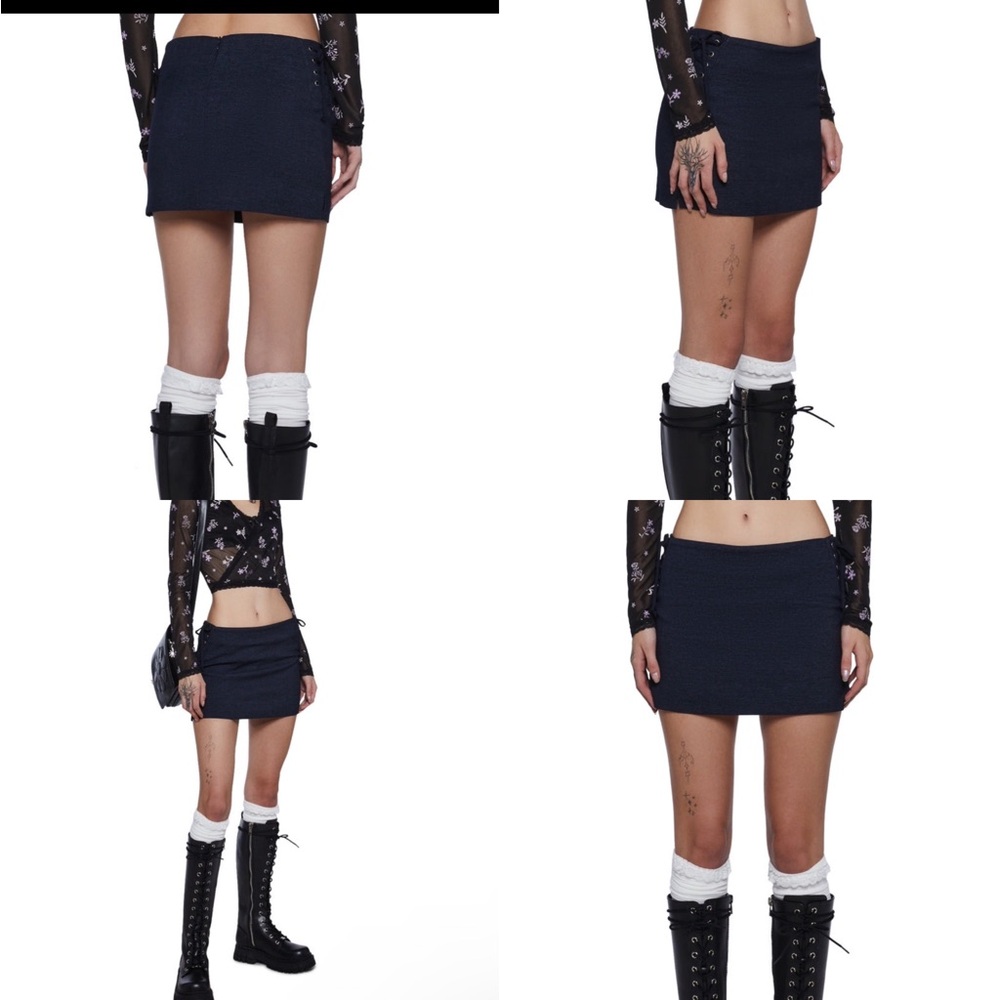 Dolls Kill Delia’s micro mini dark blue ( looks like denim) skort